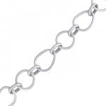 Браслет (покрытие матовый родий) 18-21см