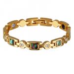 Браслет Амфитрита (гелиотис; покрытие золото) 18-21см