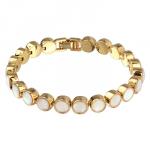 Браслет Амфитрита (перламутр 6мм; покрытие золото) 18-20см