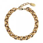 Браслет (звено 9мм; покрытие античное золото) 21-23см