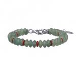 Браслет Букет (авантюрин зеленый; покрытие родий) 17-21см
