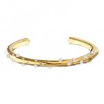 Браслет Просекко (Майорка, кристаллы SW белые; покрытие золото)