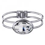 Браслет Грация (кристаллы SW 30х22 белые; покрытие родий)