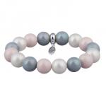 Браслет (Майорка 12мм белая, розовая, голубая; покрытие родий)