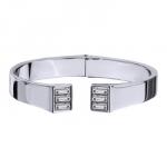 Браслет Богемия (кристаллы SW белые; покрытие родий)