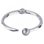 Браслет Гвоздь (Майорка серо-голубая 12мм; покрытие родий)