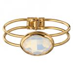 Браслет Грация (кристаллы SW 30х22 белый опал; покрытие золото)