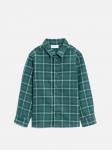 Сорочка верхняя детская для мальчиков Larsen зеленая клетка