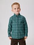 Сорочка верхняя детская для мальчиков Larsen зеленая клетка