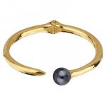 Браслет Гвоздь (Майорка темно-серая 12мм; покрытие золото)