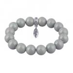 Браслет (Майорка 12мм голубая; покрытие родий)