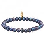 Браслет (жемчуг бензиновый 7-8мм; покрытие золото)