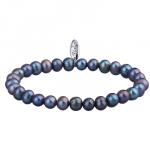 Браслет (жемчуг бензиновый 7-8мм; покрытие родий)