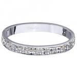Браслет Квадро (кристаллы SW белые; покрытие родий)