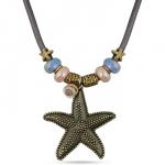 Колье (жемчуг микс, ракушка; покрытие: бронза)