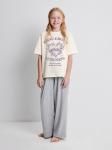 Набор для девочек ((1)футболка и (2)брюки) Cinnamon белый