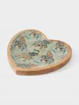 Блюдо в форме сердца «Мудрый слон», 20.5?20?2.3 см, дерево манго