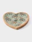 Блюдо в форме сердца «Мудрый слон», 20.5?20?2.3 см, дерево манго