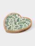Блюдо в форме сердца «Оливковая ветвь», дерево манго, 20.5?20?2.3 см