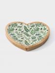 Блюдо в форме сердца «Оливковая ветвь», дерево манго, 20.5?20?2.3 см