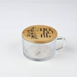 Кружка с крышкой стеклянная «Любовь», 450 мл