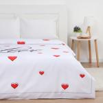 Пододеяльник евро «Этель» Love, 200?215 см, сатин