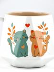 Кружка чайная керамическая «Котики», 350 мл