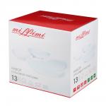 MILLIMI Набор столовой посуды 13 пр., треугольный, опаловое стекло