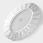 Блюдо Magistro «Ромашка», d=32.5 см, овальное, фарфор, белое