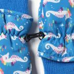 Варежки зимние детские MINAKU, голубые, 15 см