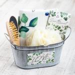 Набор подарочный «Этель» Eucaliptys, 5 предметов, полотенце, мочалка, расчёска