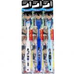 EBISU Детская зубная щетка Conan воин фэнтази Конан от 6 до 12 лет, средней жесткости, СИНЯЯ