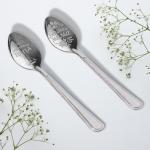 Ложки чайные с гравировкой, набор «Мама и папа», 15.5?25.5 см, 2 шт.