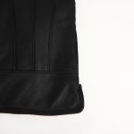 Перчатки женские из натуральной кожи, размер XL, с утеплителем, чёрные