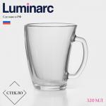 Кружка Luminarc «Шейп», 320 мл, стекло, прозрачная