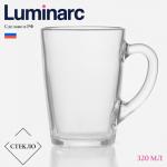 Кружка Luminarc «С добрым утром», 320 мл, стекло, прозрачная