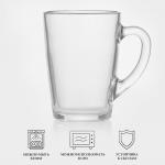 Кружка Luminarc «С добрым утром», 320 мл, стекло, прозрачная