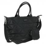 TG256-01 Сумка женская, иск.кожа/текстиль, чёрный