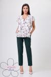 Блуза ANELLI 1063 молочный с цветами