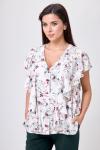 Блуза ANELLI 1063 молочный с цветами