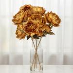 Букет Пионов 7шт FLOWERS GLAMOUR 60см золотые