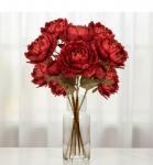 Букет Пионов 9шт FLOWERS GLAMOUR 60см красные