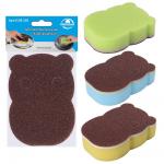 Губка для посуды Карборундовая 3цв (уп.30) (58.101)