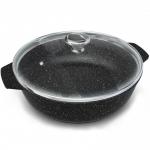 Жаровня литой алюминий 4л «Neva Granite» со стекл. крышкой NG6540