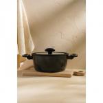 Кастрюля SL Home, d=20 см, h=10.5 см, с антипригарным покрытием, индукция, алюминий, чёрная