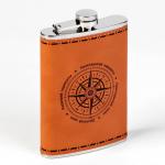 Подарочный набор «Компас»: фляжка 270 мл, 4 стопки, воронка