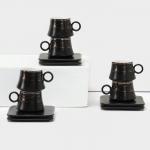 Набор кофейный «Мейси», 12 предметов: 6 чашек 100 мл, 6 блюдец d=11 см, керамика, чёрный