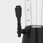 Башня пивная с ёмкостью для льда «Меркурий», 2.5 л, пластик, чёрная