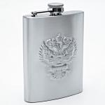 Подарочный набор «Герб России»: фляжка 240 мл, 4 стопки, воронка