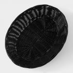 Корзинка для фруктов и хлеба Доляна «Плетёнка», 25?18?6.5 см, пластик, плетёная, коричневая